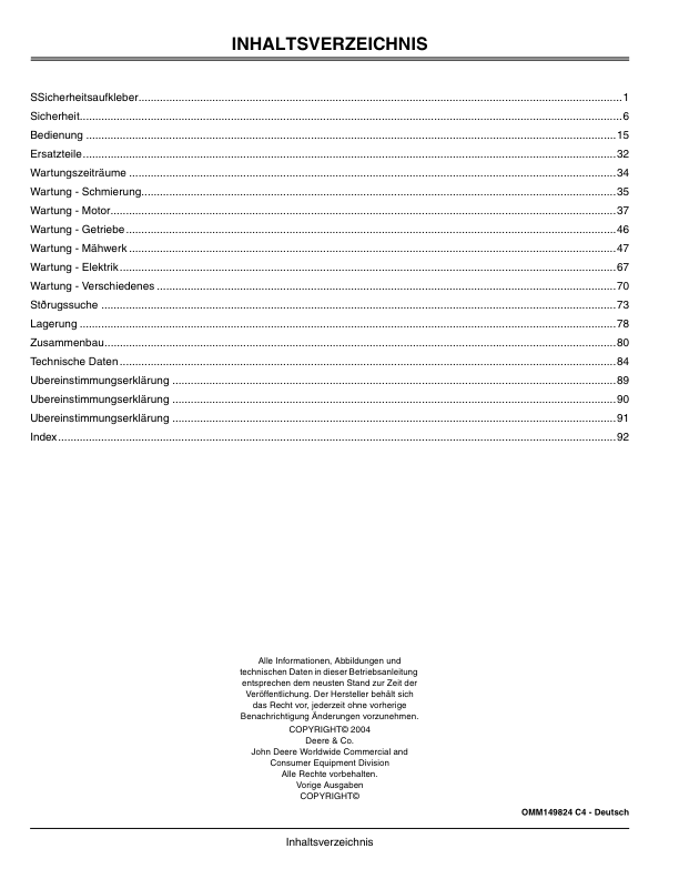 John Deere LT160, LT180, LT190 Lawn Tractor Operator's Manual (OMM149824) - Image 2