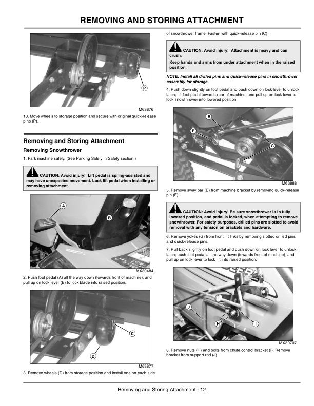 John Deere 42-In Snowthrower (with Foot-Lift) for LX & GT GX255 Lawn & Garden Tractors(010001-) Operator's Manual (OMM149833) - Image 2