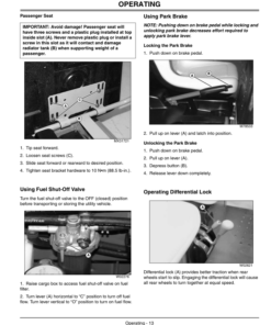 Alternative view of John Deere 6x4 Diesel & Trail Diesel Gators Export Edition (068205- ) Operator's Manual (OMM150184)