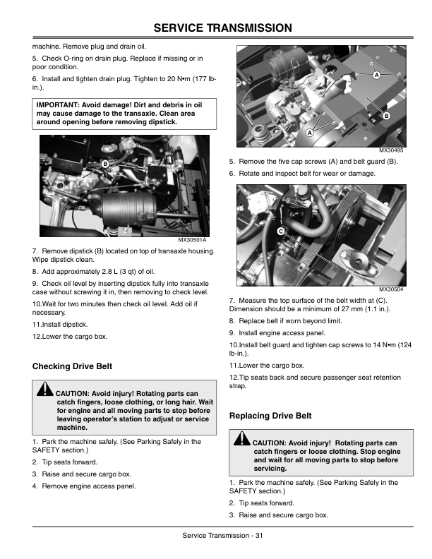 John Deere CS & CX Compact Series Gators Operator's Manual (OMM150904) - Image 2