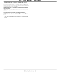 Alternative view of John Deere 44-Inch Snowblowers Compatible w/L100, LA, G100 & 100 Series Tractors North America (010001-050000) Operator's Manual (OMM152248)