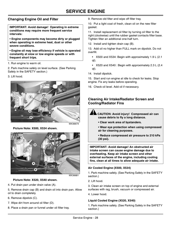 John Deere X500, X520, X534, X540 Multi-Terrain Select Series Tractors North America (010001-020000) Operator's Manual (OMM153412) - Image 2
