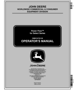 John Deere C Series High Performance Powerflow for Select Series Operator's Manual (OMM154720)