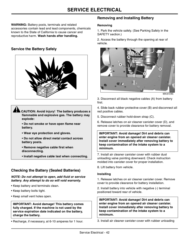 John Deere TH 6X4 Gator Utility Vehicle (Diesel) North America (001001-050000) Operator's Manual (OMM154861) - Image 2