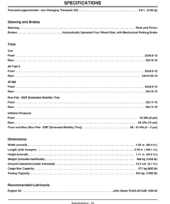 Alternative view of John Deere TX Gator Utility Vehicle North America (001001-030000) Operator's Manual (OMM154965)