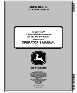 John Deere PowerFlow C Series High Performance for EZtrak Mowers Operator's Manual (OMM155509)