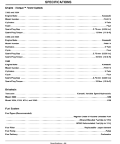 Alternative view of John Deere X300, X304, X320, X324 & X340 Select Series Tractors (040001-085000) North America Operator's Manual (OMM155820)