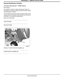 Alternative view of John Deere X300R Select Series Tractors Operator's Manual (OMM155953)