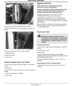 Alternative view of John Deere X700, X720, X724, X728 & X729 Ultimate Select Series Tractor (030001-) Operator's Manual (OMM157070)