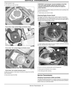 Alternative view of John Deere Z225, Z245, Z425, Z445 & Z465 Resdential Zero-Turn EZTrak Mower Operator's Manual (OMM157225)