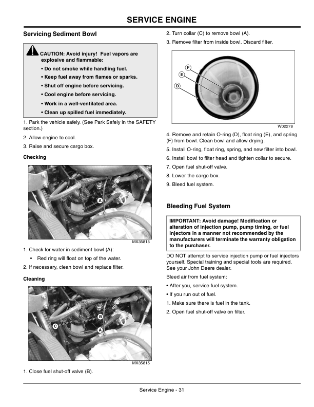 John Deere HPX 4x4 Diesel Gator Utility Vehicle Export Edition (060001-080000) Operator's Manual (OMM157872) - Image 4