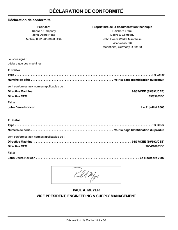John Deere TS 6X4 Gator (Gas) (030001-050000) TH 6X4 Gator (Gas) (008001-050000) Export Edition Operator's Manual (OMM158208) - Image 2