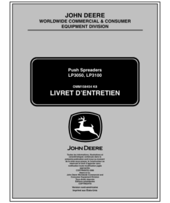 Alternative view of John Deere LP3050 (50Lb), LP3100 (100 Lb) Push Spreader Operator's Manual (OMM158454)