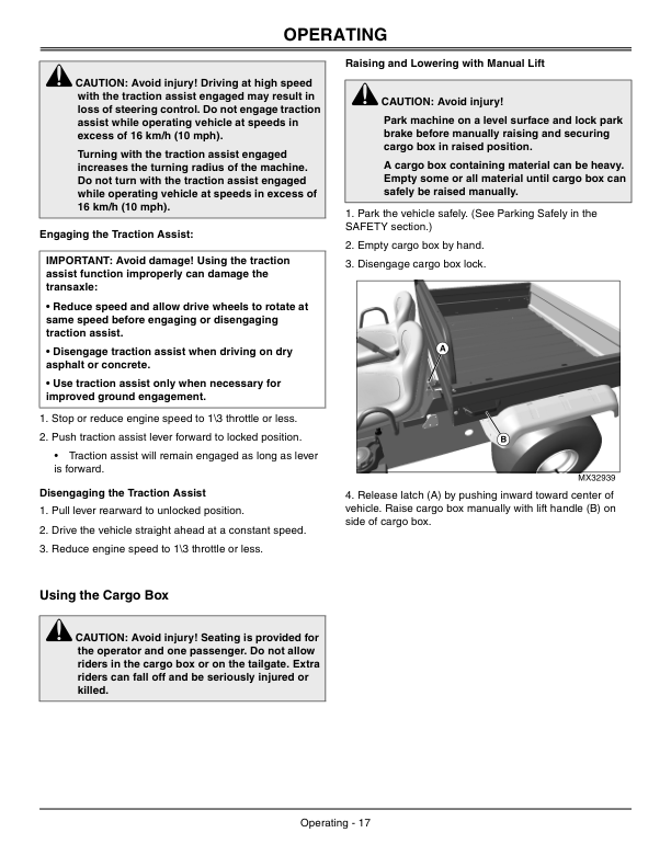 John Deere TS (4x2) Gator Utility Vehicle North America (050001-070000) Operator's Manual (OMM159423) - Image 2