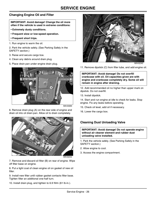John Deere TX Gator Utility Vehicle Export Edition (050001-070000) Operator's Manual (OMM159428) - Image 2