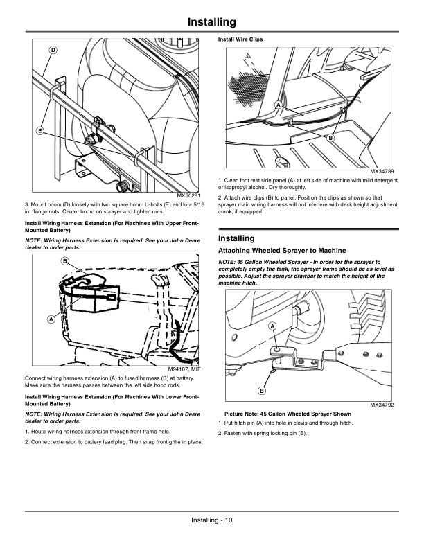 John Deere 15, 25, 45 Gallon Sprayer Operator's Manual (OMM160897) - Image 2