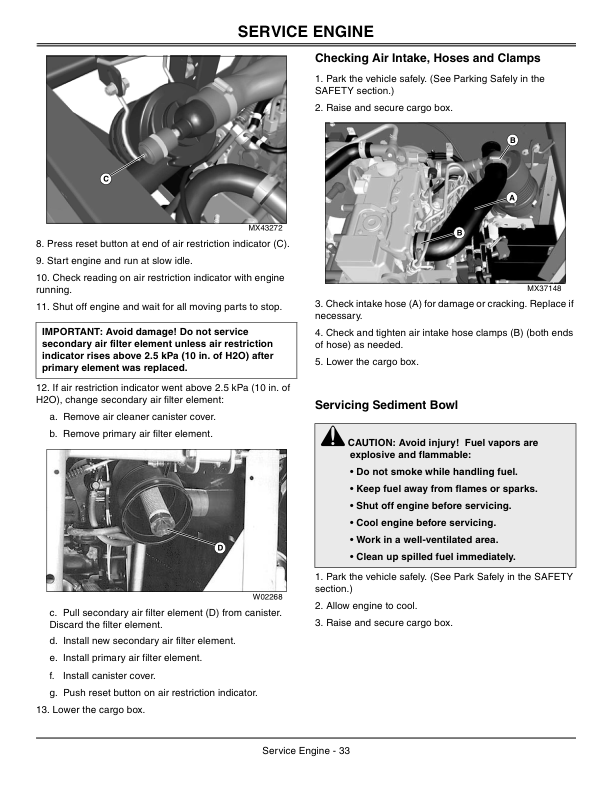 John Deere TH 6X4 Gator Utility Vehicle (Diesel) North America (050001-070000) Operator's Manual (OMM161191) - Image 2