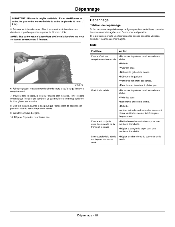 John Deere 2-Bag Bagger For EZtrak Series Operator's Manual (OMM162427) - Image 2