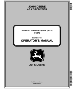 John Deere MC542 Material Collection System Operator's Manual (OMM163154)