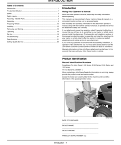 Alternative view of John Deere 44-Inch Snowblowers Compatible w/L100, LA, G100 & 100 Series Tractors North America (050001-080000) Operator's Manual (OMM163342)