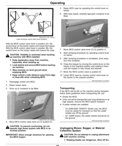 Alternative view of John Deere 580H, 580L Material Collection System (MCS) Operator's Manual (OMM164021)