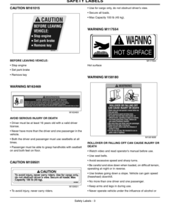 Alternative view of John Deere Utility All Terrain Vehicle (UATV) M-Gator A2 (010001-) Operator's Manual (OMM164366)