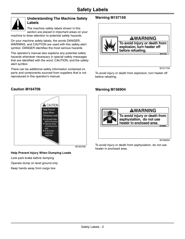 John Deere XUV 550 Gator Utility Vehicle North America (010001-030000) Operator's Manual (OMM164559) - Image 2