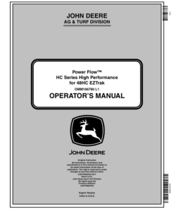 John Deere Power Flow HC Series High Performance for 48 HC EZTrak Operator's Manual (OMM166760)