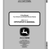 John Deere 2-Bag Bagger for 42IN, 48IN Mower Decks comp/w L100, LA100 & D100 Series Tractors Operator's Manual (OMM167392)