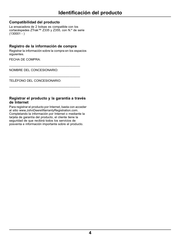 John Deere 2 Bag Bagger for ZTrak Series (North American) Operator's Manual (OMM167464) - Image 2