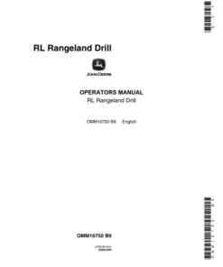 John Deere RL Rangeland Drill Operator's Manual (OMM16750)