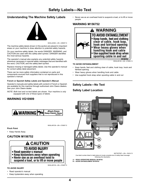 John Deere Winch 3,000 lb. Operator's Manual (OMM167641) - Image 2