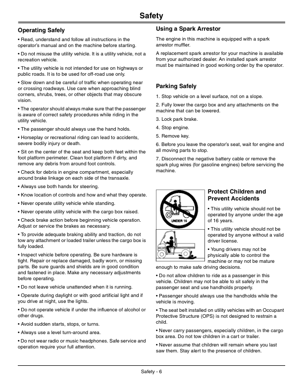 John Deere XUV 825i Gator Utility Vehicle Export Edition (060001-080000) Operator's Manual (OMM168343) - Image 2