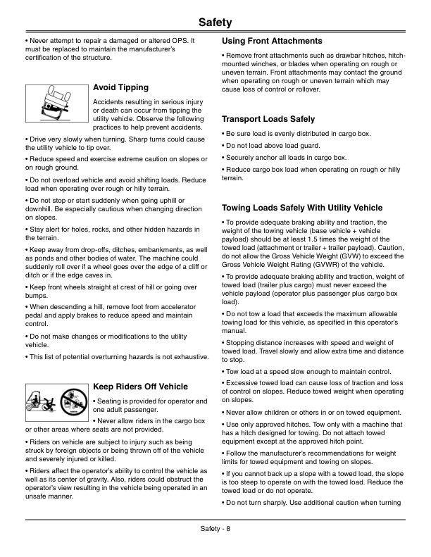 John Deere 855D XUV Gator Export Edition (060001-080000) Operator's Manual (OMM168344) - Image 2
