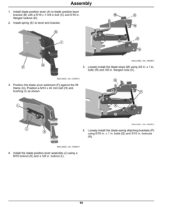 Alternative view of John Deere 66 inch blade (010001-) (North America) Operator's Manual (OMM169255)