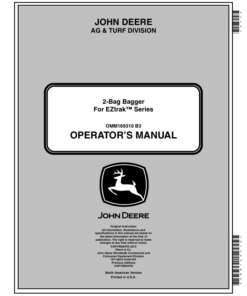 John Deere 2-Bag Bagger For EZtrak Series Operator's Manual (OMM169310)