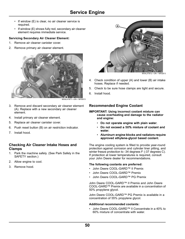 John Deere X750 X754 & X758 Tractors Export Edition (010001-020000) Operator's Manual (OMM169420) - Image 2