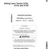 John Deere X750 X754 & X758 Tractors Export Edition (020001-030000) Operator's Manual (OMM170831)