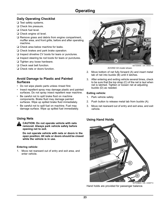 John Deere XUV S4 550 Gator Utility Vehicle North America (030001-040000) Operator's Manual (OMM171288) - Image 2