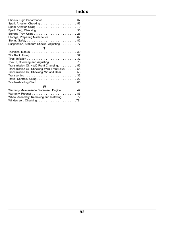 John Deere RSX850i Gator Utility Vehicle North America (030001-040000) Operator's Manual (OMM171342) - Image 2