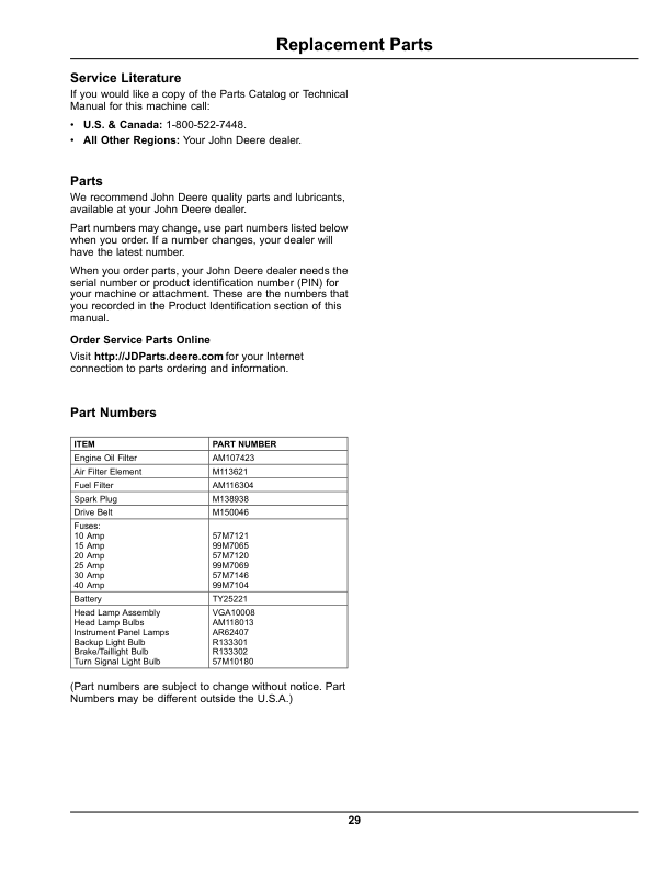 John Deere TH (6x4) Gator Utility Vehicle (Gas) North America (070001-100000) Operator's Manual (OMM171478) - Image 2