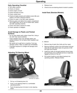 Alternative view of John Deere X750 X754 & X758 Tractors North America (040001- ) Operator's Manual (OMM172801)
