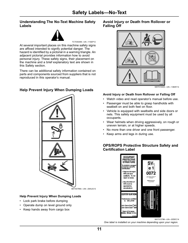 John Deere XUV S4 550 Gator Utility Vehicle North America (040001-050000) Operator's Manual (OMM173023) - Image 2