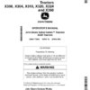 John Deere X300, X304, X320, X324, X340 & X360 Select Series Tractors Operator's Manual (OMM173266)