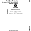 John Deere Roll-Over Protective Structure (ROPS) for X950R Garden Tractor (Export Edition) Operator's Manual (OMM173667)