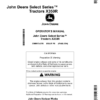 John Deere X350R Select Series Tractors (North American) Operator's Manual (OMM174376)