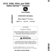 John Deere X570, X580, X584 & X590Select Series Tractors North America (110001- ) Operator's Manual (OMM174377)