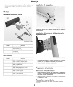 Alternative view of John Deere 44 Inch Front Bladefor X350, X354, X370, X350R, X380, X584, & X590 Select Series TractorsExport Edition (010001- ) Operator's Manual (OMM175597)