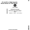 John Deere 54 & 60 In. High Capacity Mower Deck with non-greaseable, locking pin gauge wheels for X700 Series Tractors Export Edition (040001-) Operator's Manual (OMM175657)