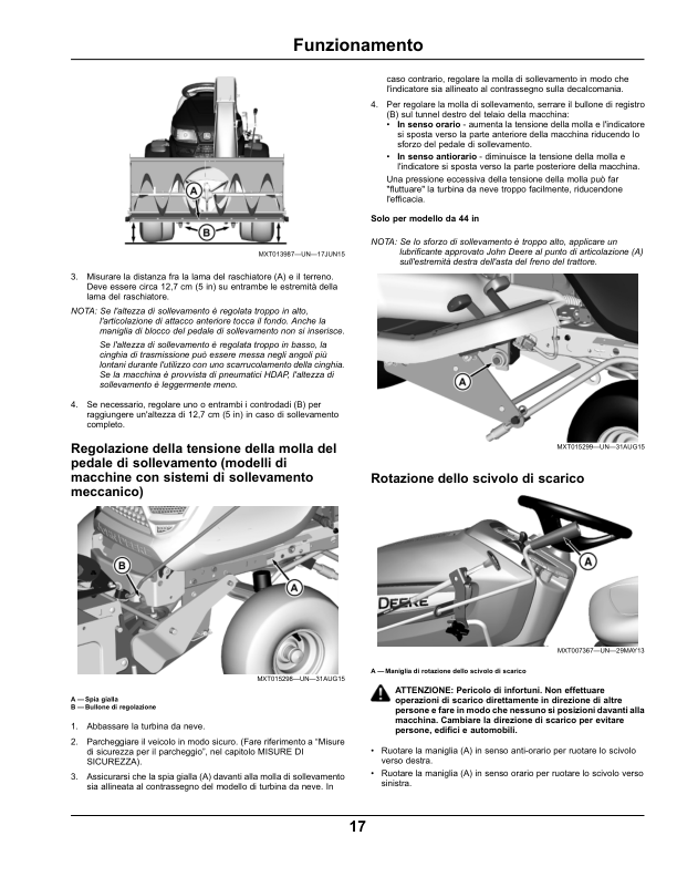 John Deere 44 Inch, 47 Inch Snowblower for X350, X350R, X354, X370, X380, X584, X590 Select Series Tractors (Export Edition) Operator's Manual (OMM175856) - Image 3